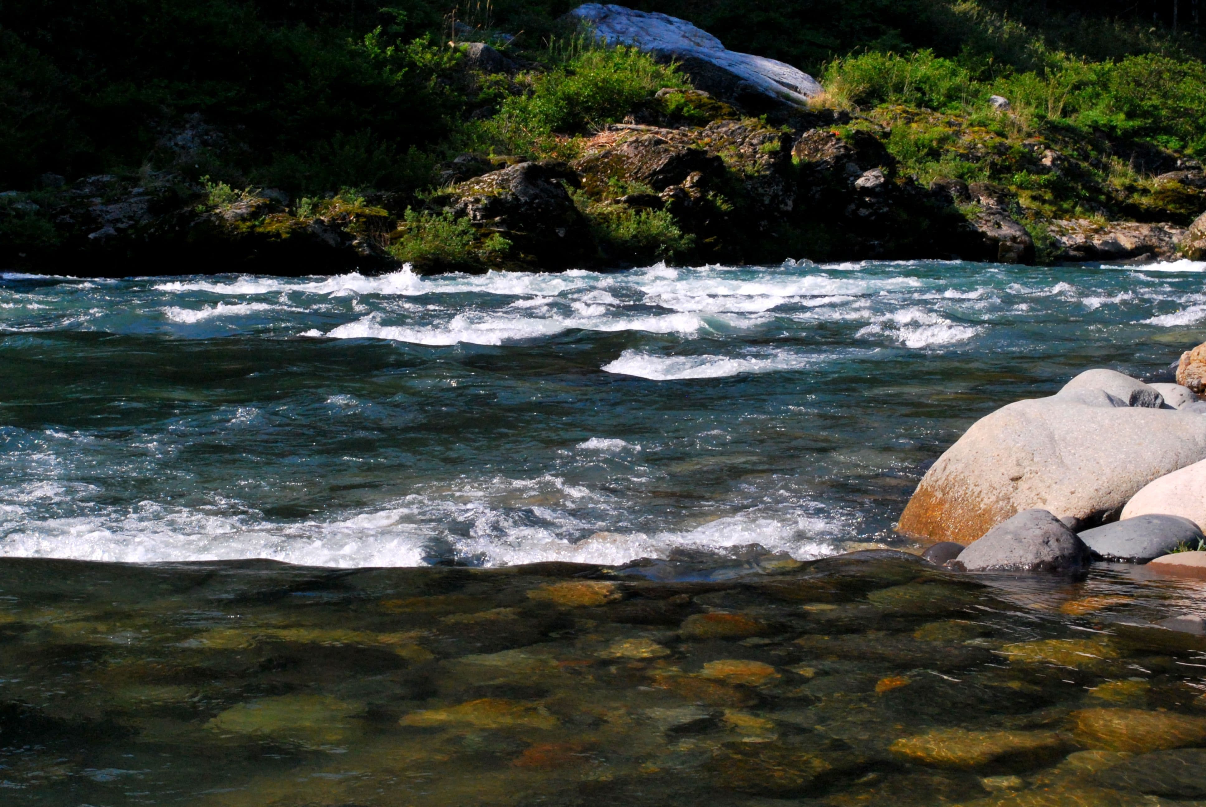 白い泡をはらむ激流